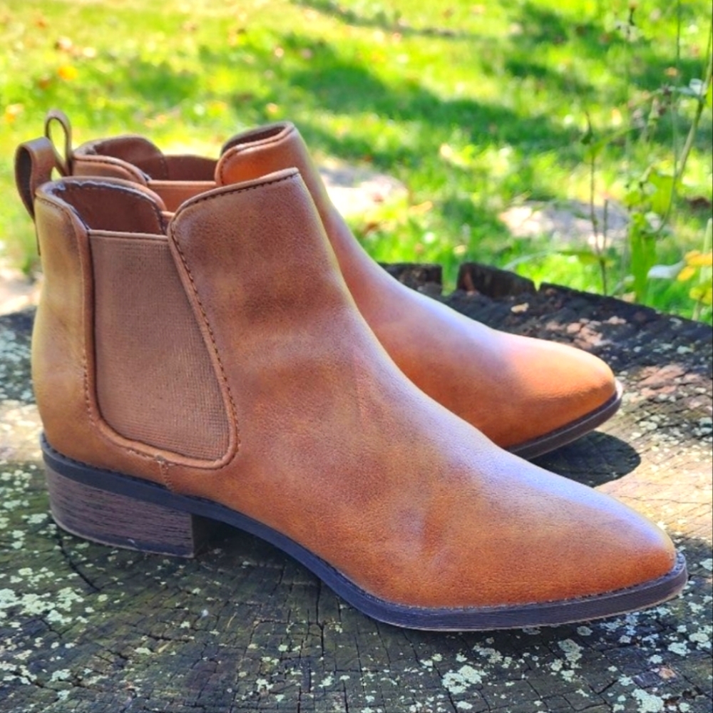 Express Faux Leather Ankle Boots
